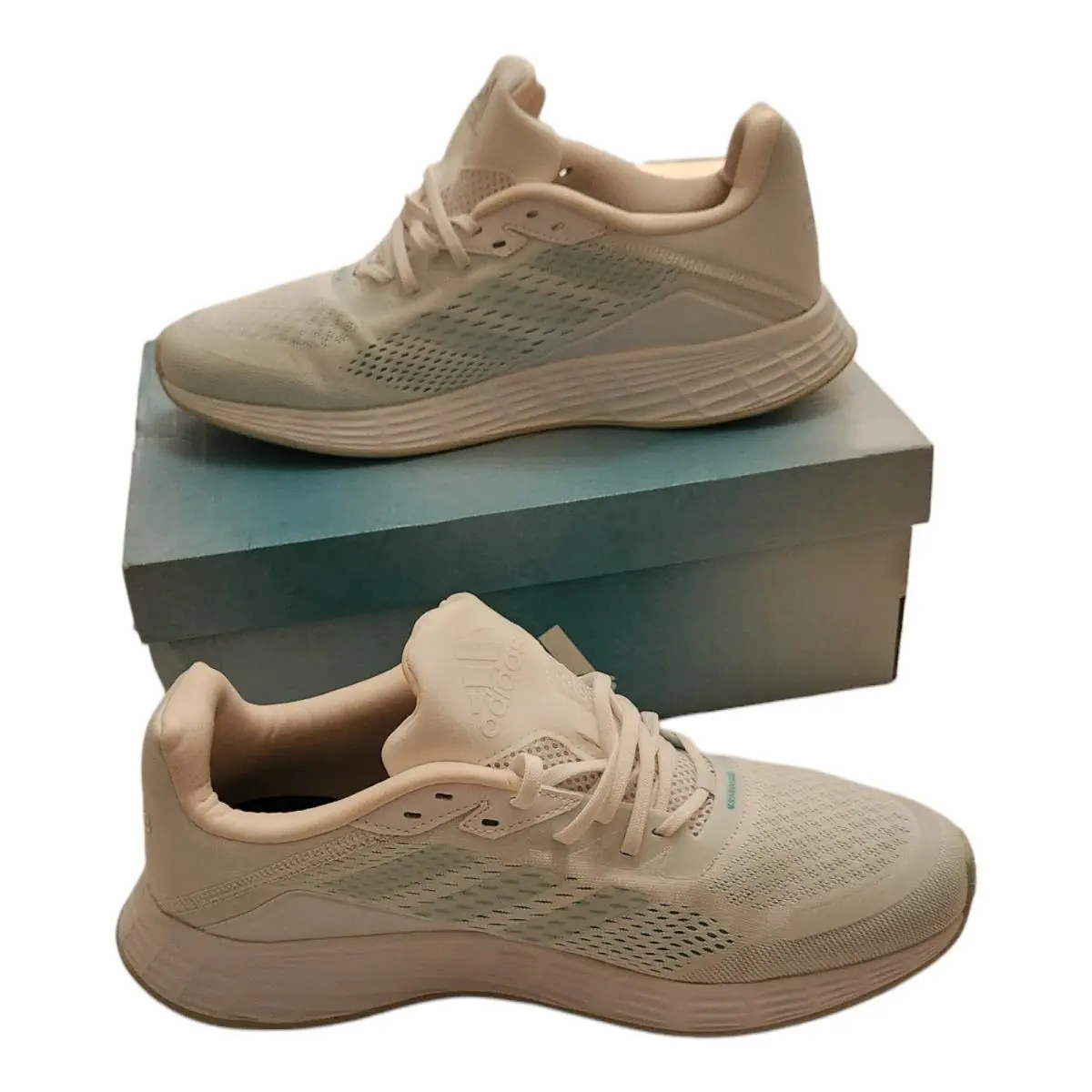 Adidas Duramo SL Running Shoes Mens 12 Beige White Lightmotion FW6764 Sneakers - Beige