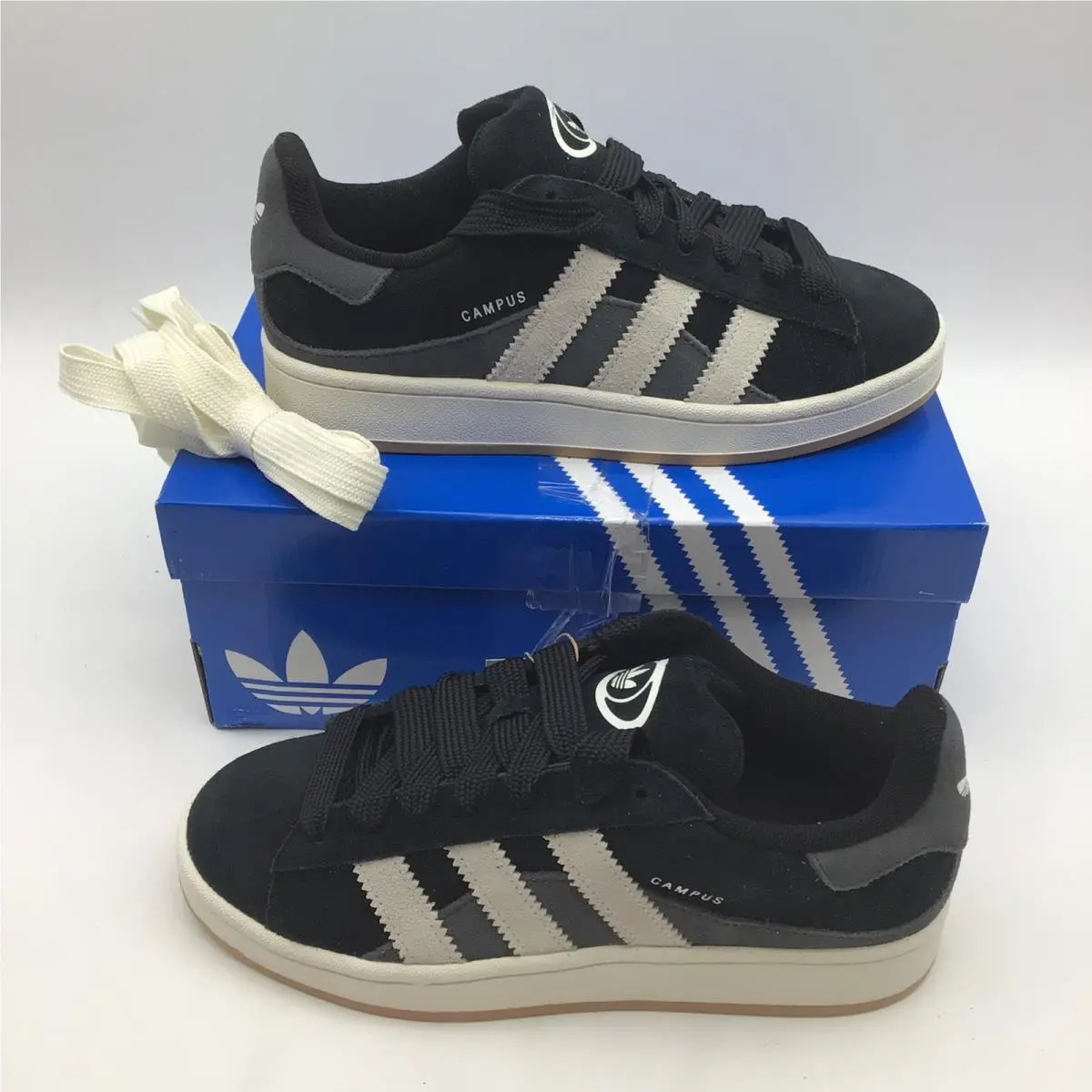 Campus 00s Twist W Black Grey Suede Sneakers JP6134 Womens Size 8.5 by Adidas