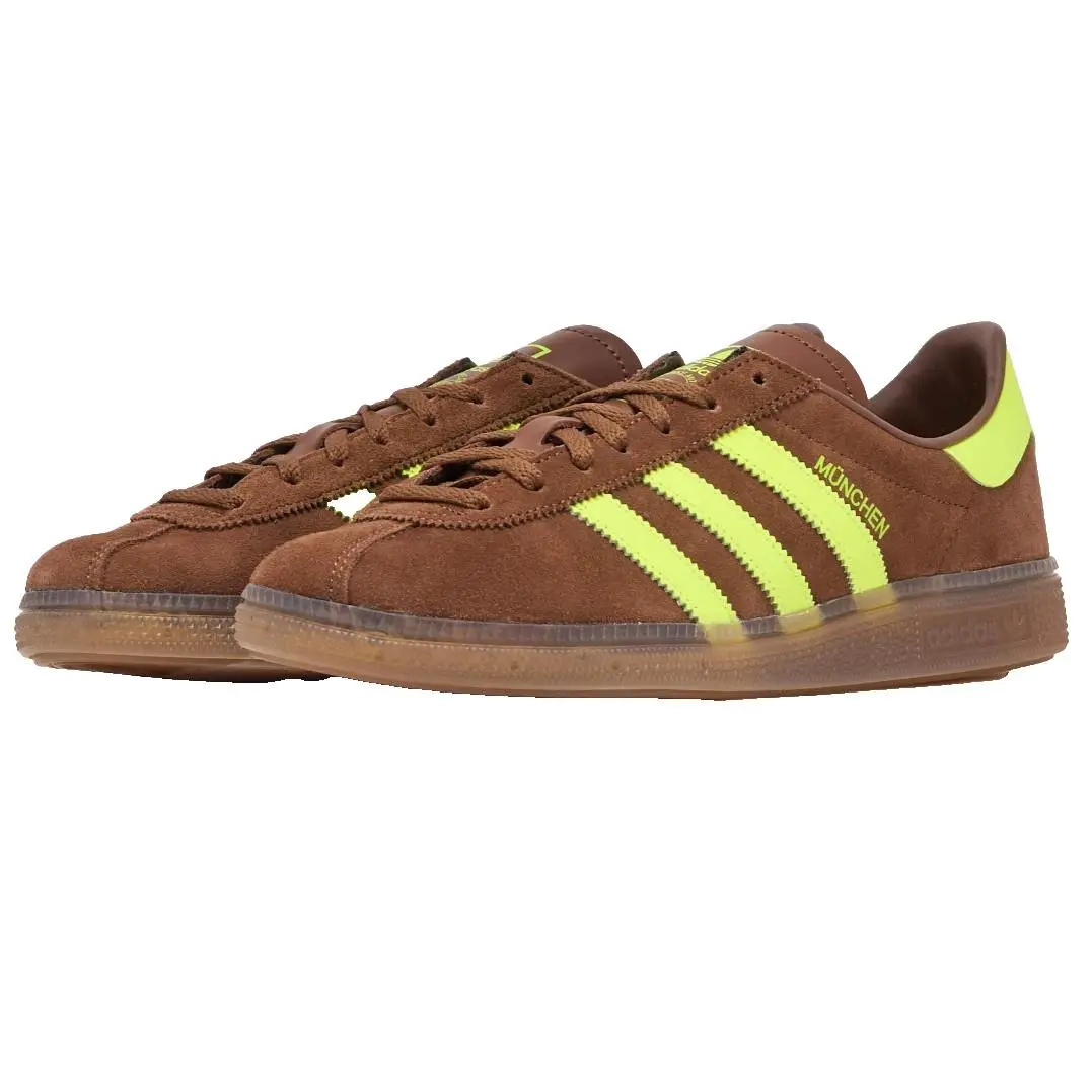 Originals Women`s München Sneaker Shoes Brown/yellow US 5 by Adidas
