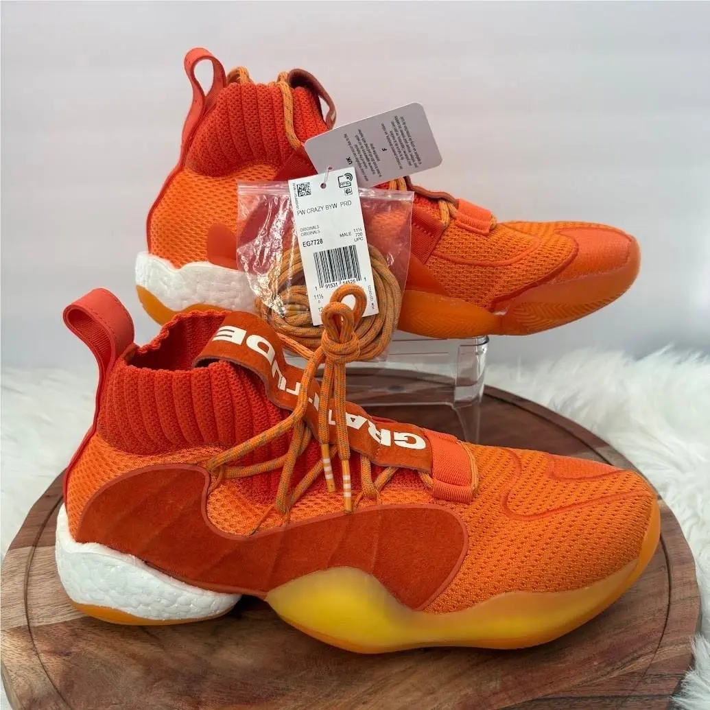 Adidas Pharrell Williams Crazy Byw Prd Mens 12 Orange Gratitude Empathy EG728