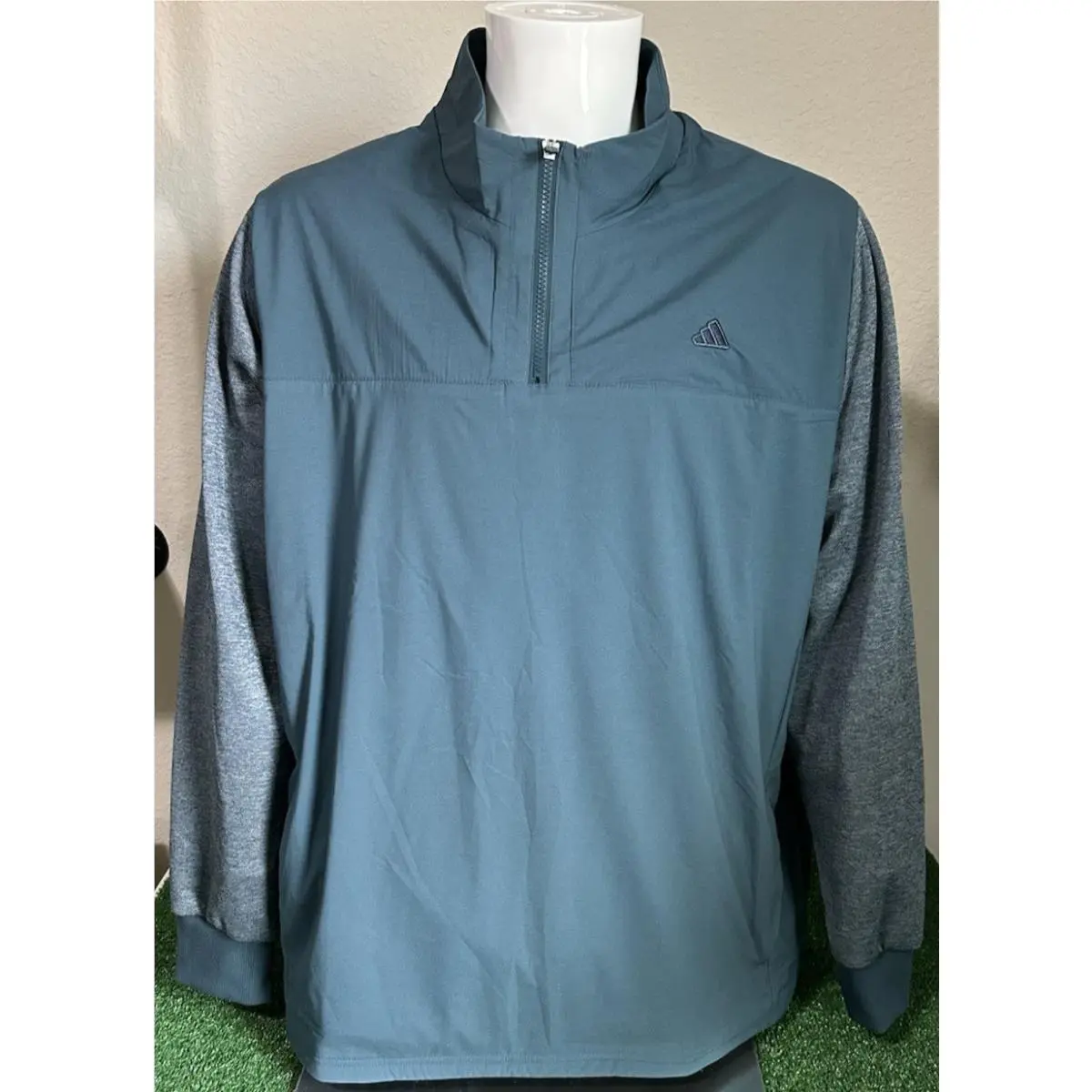 Golf Jacket Go To 1/4 Zip IB2005 Pullover Windbreaker Size Xxl by Adidas