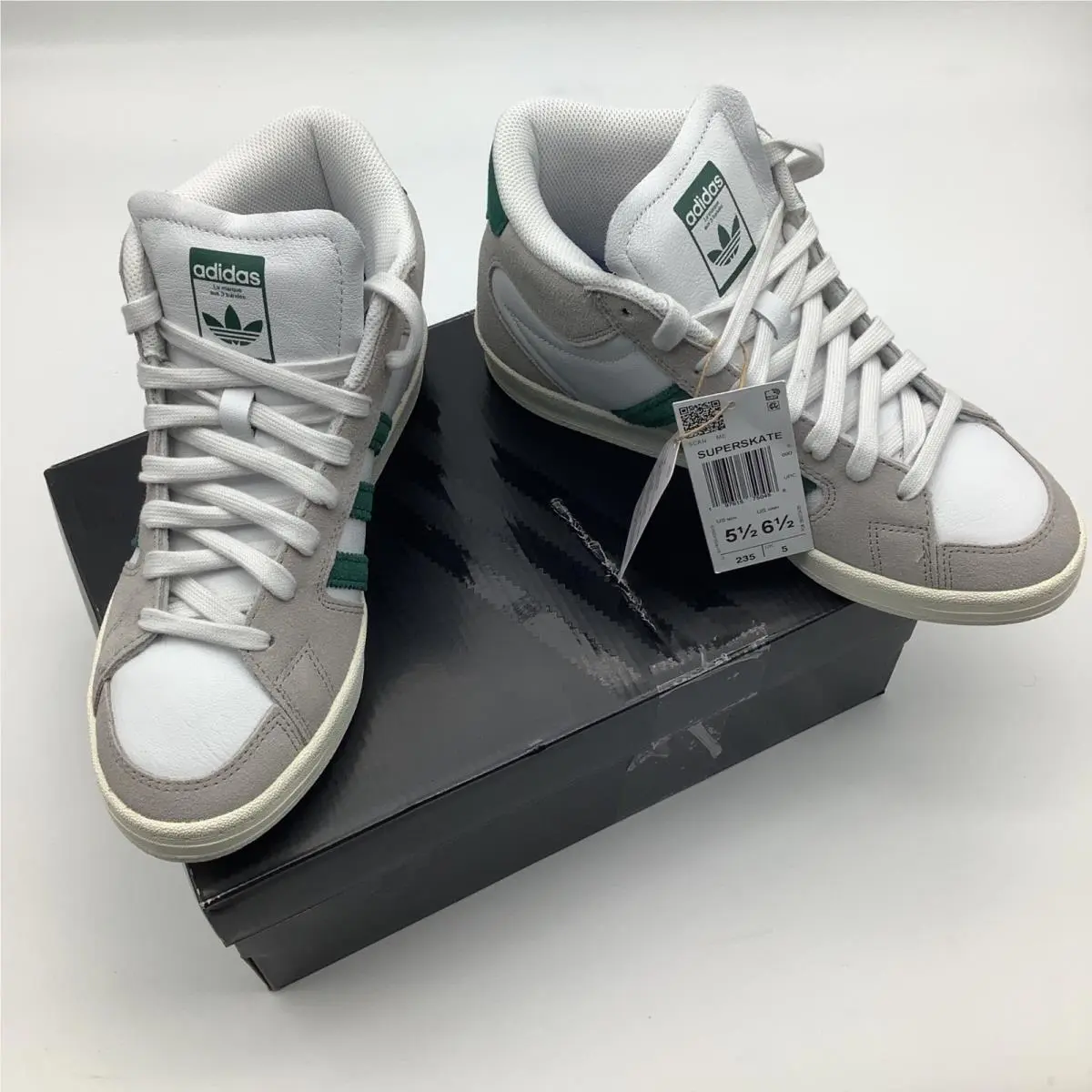 Superskate JH8155 High Top Sneakers Green White Mens 5.5 Womens 6.5 by Adidas