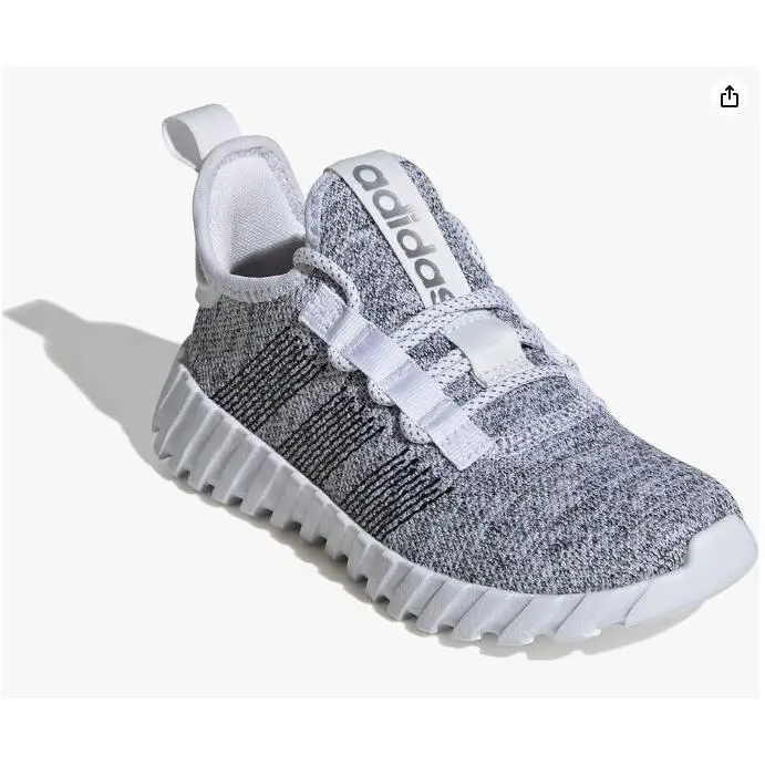 Unisex Kids Kaptir Flow K Running Shoe Size 12K Gray White by Adidas