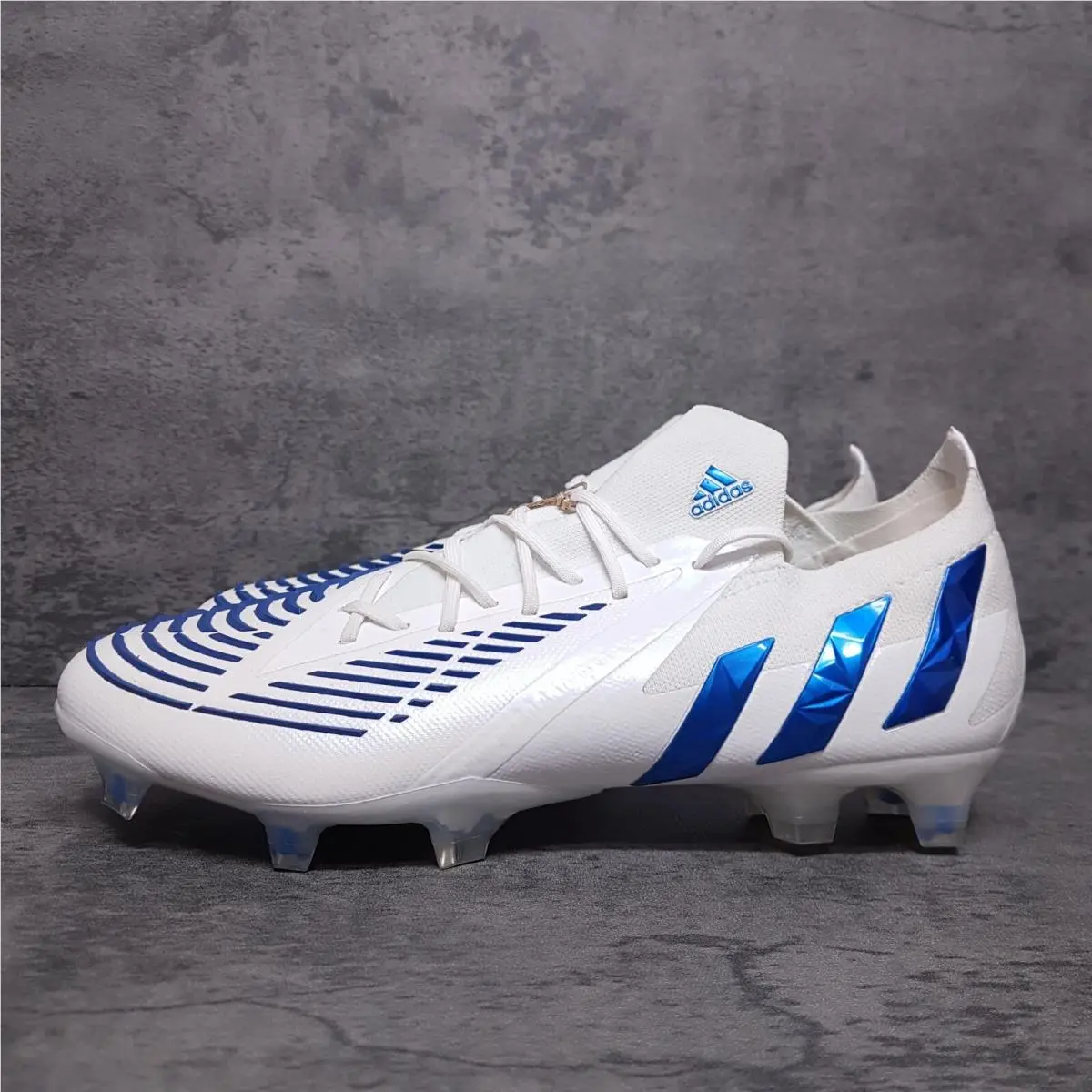 Adidas Predator Edge .1 L FG Soccer Cleats Mens Size 8 Women 9 White Blue