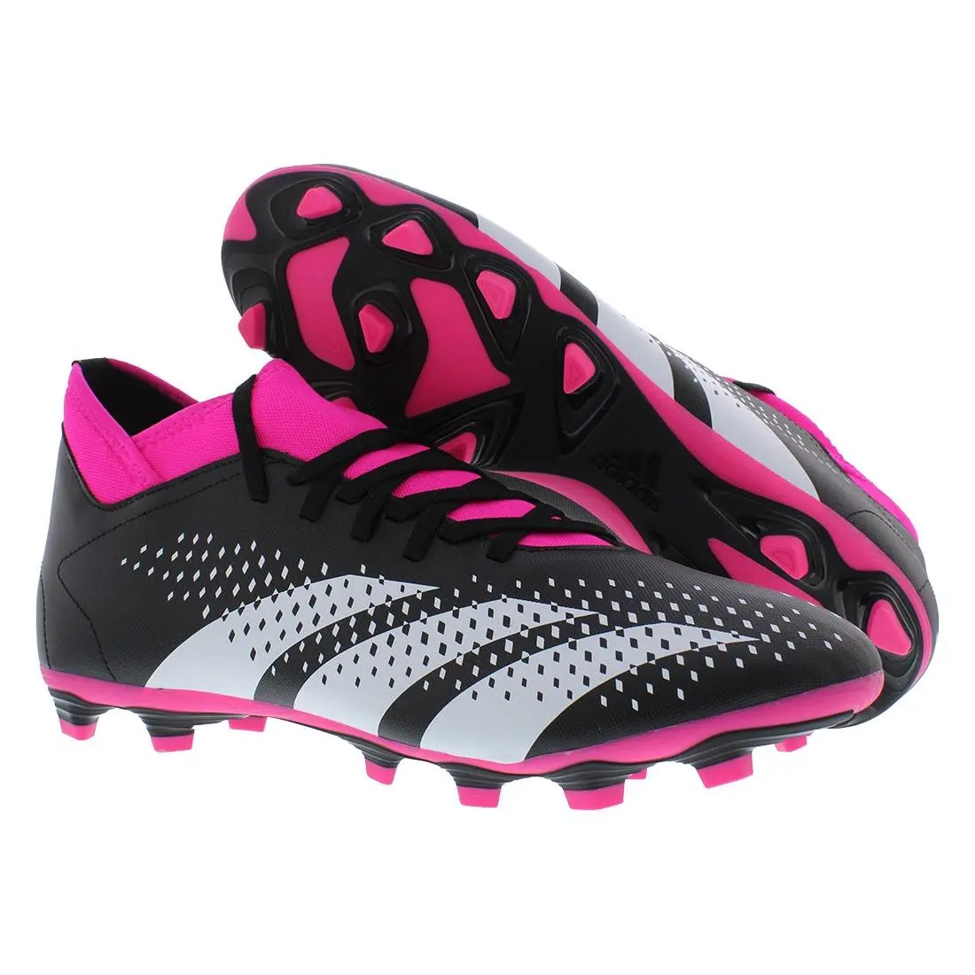 Adidas Predator Accuracy.4 Sock Flexible Ground Unisex Shoes Size 13 Color: - Core Black/Footwear White/Team Shock Pink, Main: Black