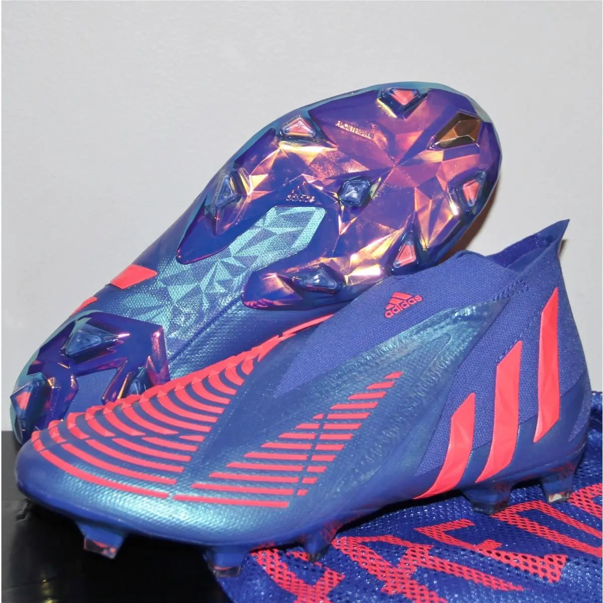 Predator Edge+ FG Laceless LL Soccer Mens 7.5 Womens 8.5 Blue GZ9002 by Adidas