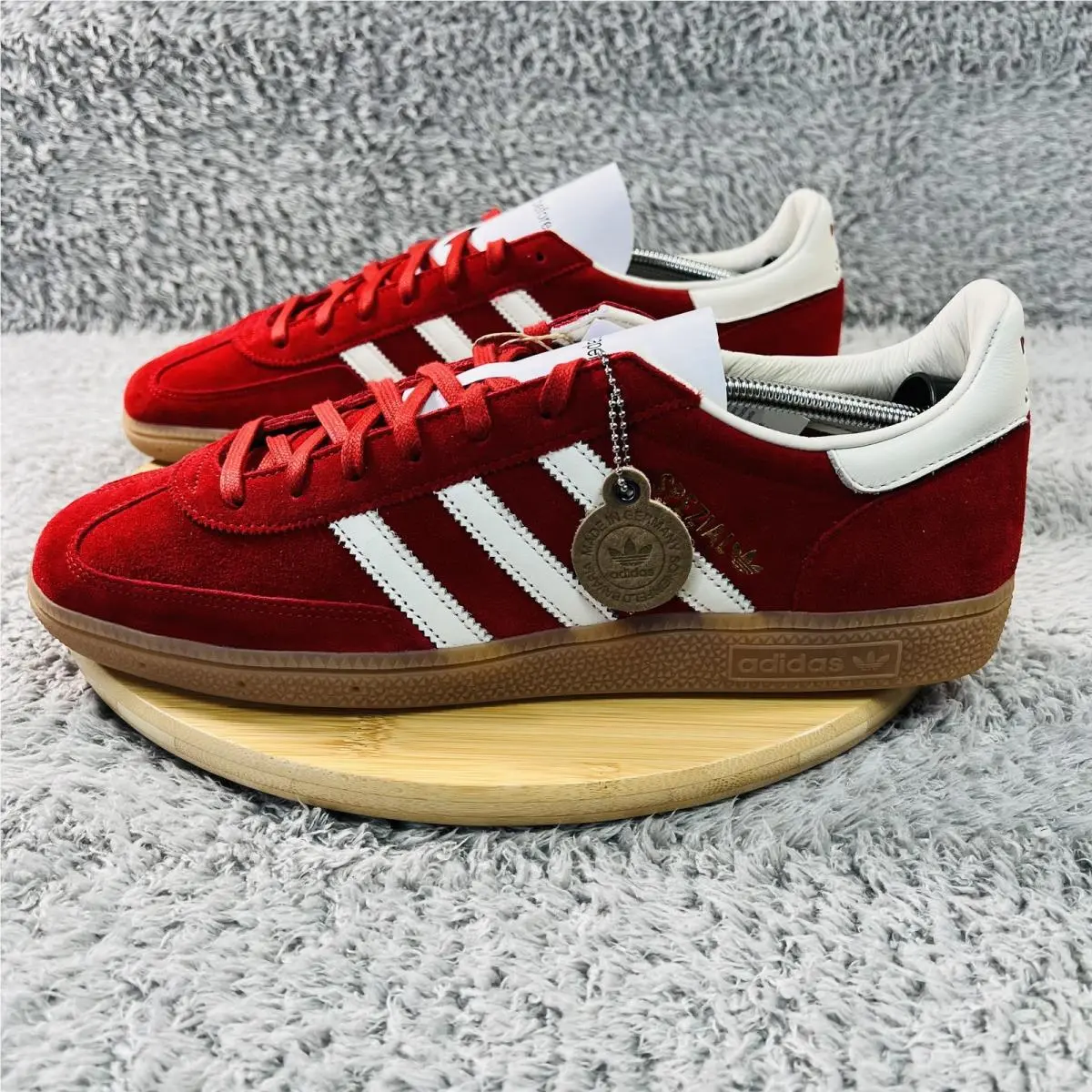 Handball Spezial Mig Shoes Mens 13 Red Luxury Suede Gum Germany Limited by Adidas