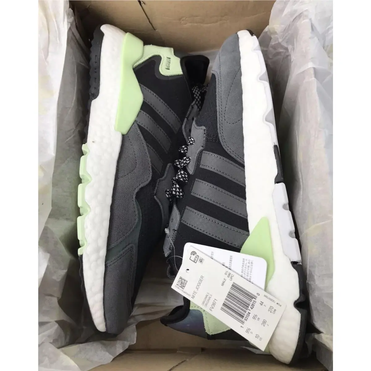 Adidas shoes - adidas Nite Jogger - Nite Jogger - FV3871 - Tech Ink/Black/Glow Green (UPC: 0193104428150) 8