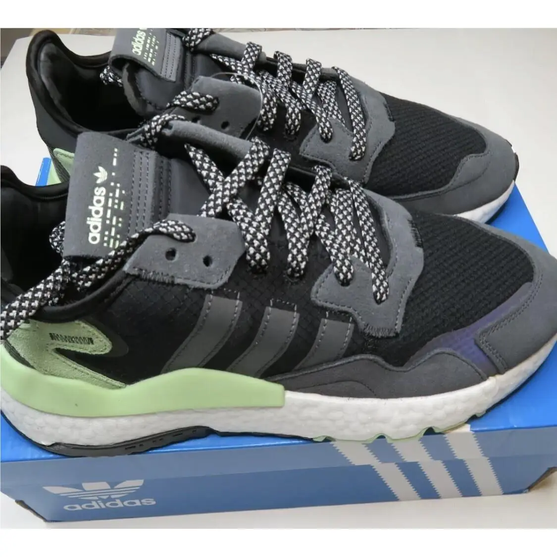 Adidas shoes - adidas Nite Jogger - Nite Jogger - FV3871 - Tech Ink/Black/Glow Green (UPC: 0193104428150) 1