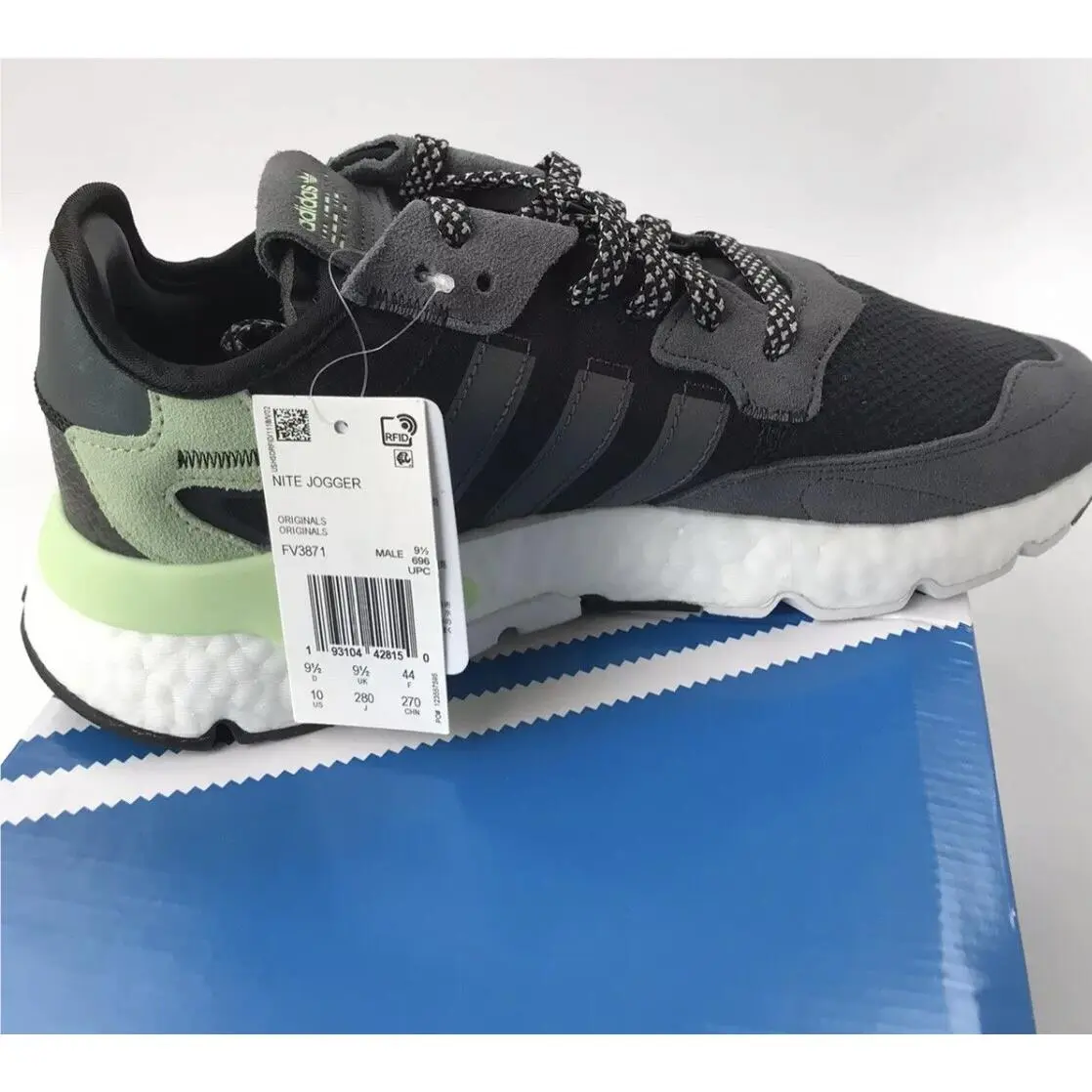 Adidas shoes - adidas Nite Jogger - Nite Jogger - FV3871 - Tech Ink/Black/Glow Green (UPC: 0193104428150) 4