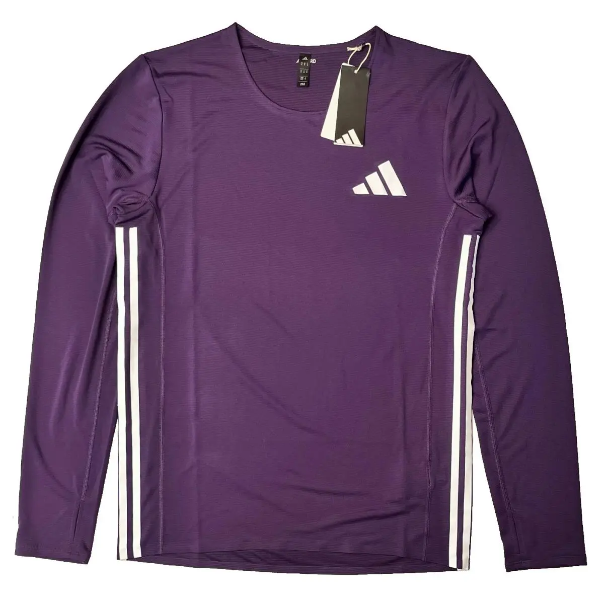 Adidas Pro Elite Long Sleeve Running Shirt JP3794 Arora Plum Men’s Medium M