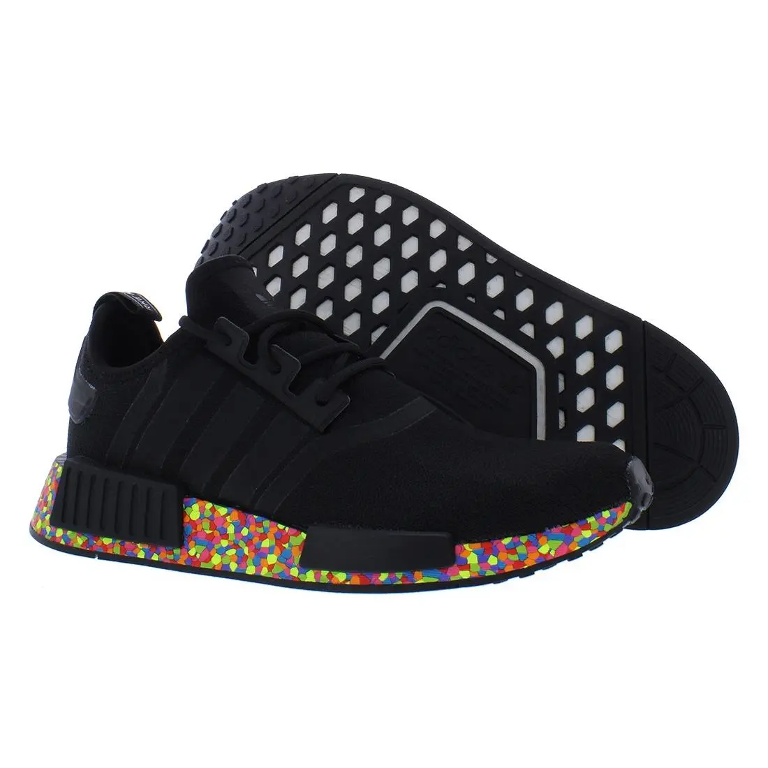 NMD_R1 Mens Shoes Size 10 Color: Black/multi-colored by Adidas