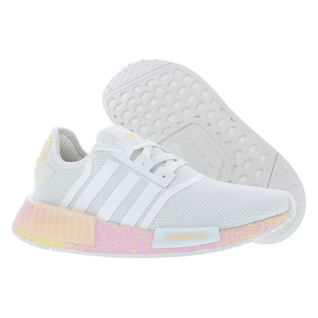 Adidas Nmd R1 Womens Shoes Size 7.5 Color: Cloud White/bliss Orange