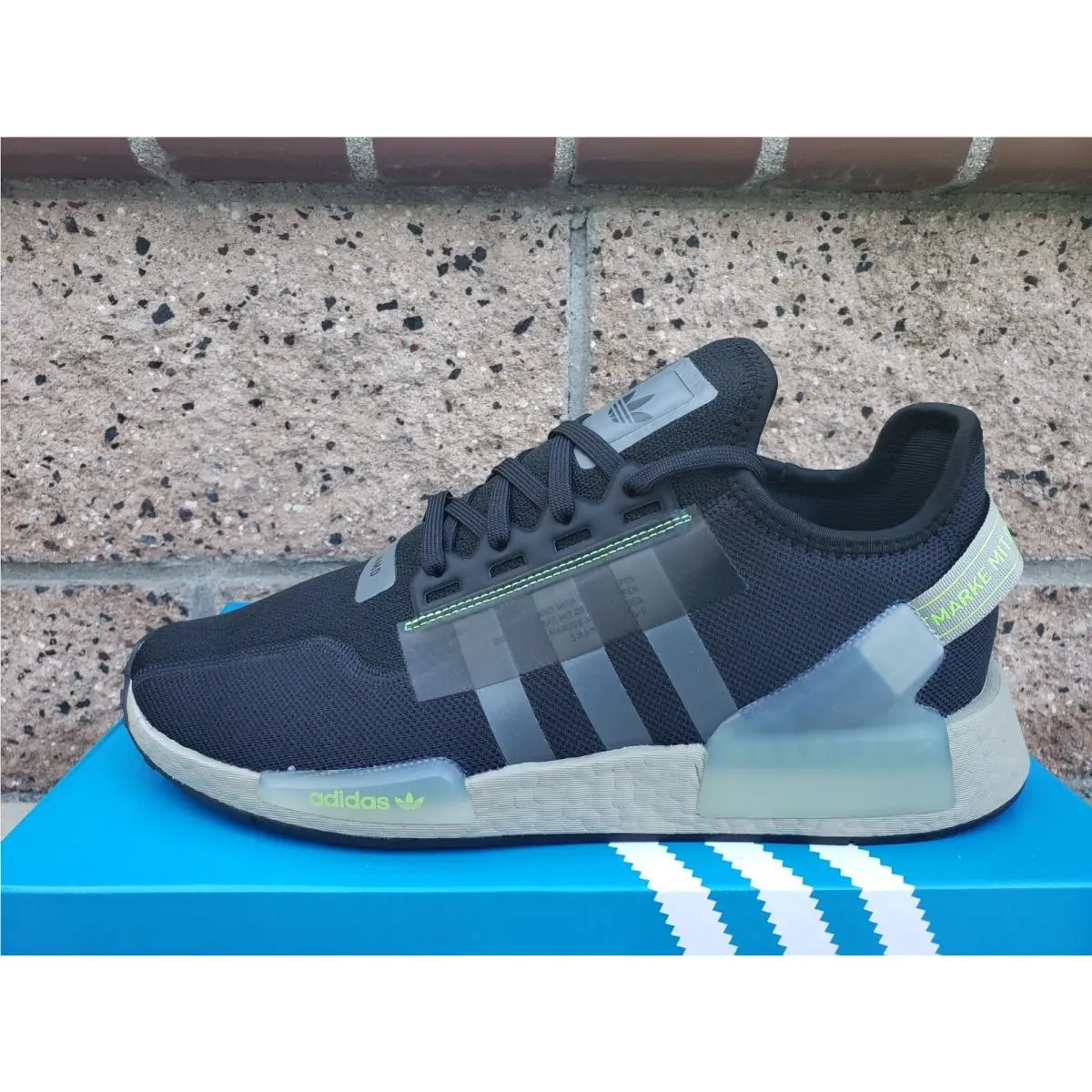 Originals Nmd R1 V2 Shoes Core Black Grey Five GY6166 Men`s Size 12 by Adidas