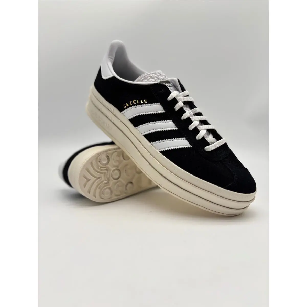Adidas Gazelle Bold W Black White Platform Sneakers Retro Y2K Style Womens 9