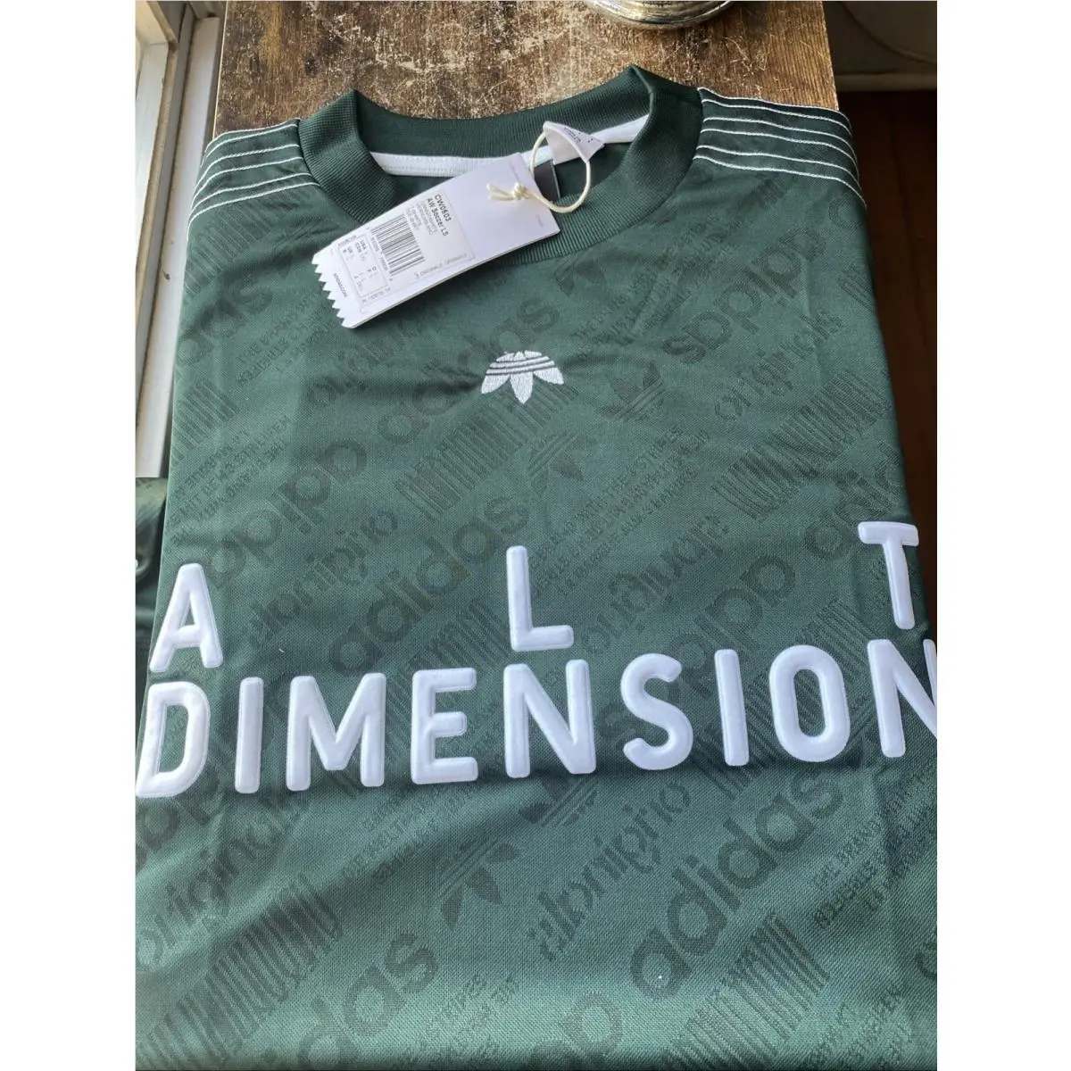 Alexander Wang Alt Dimension Soccer Shirt Jersey Green Long CW0503 Mens L by Adidas