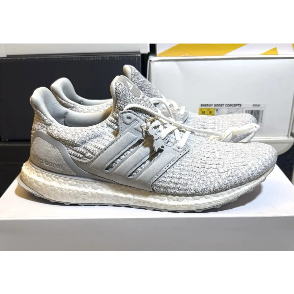 Men’s 8 Reigning Champ x  Ultraboost 3.0 Clear Grey Aluminum BW1116 by Adidas
