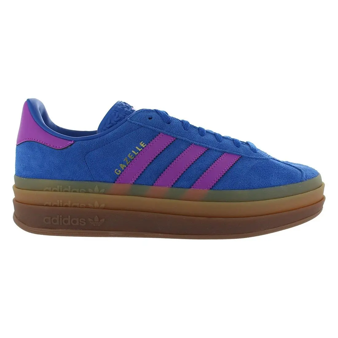 Adidas Gazelle Bold Suede Womens Shoes Size 5.5 Color: Blue/purple/gum