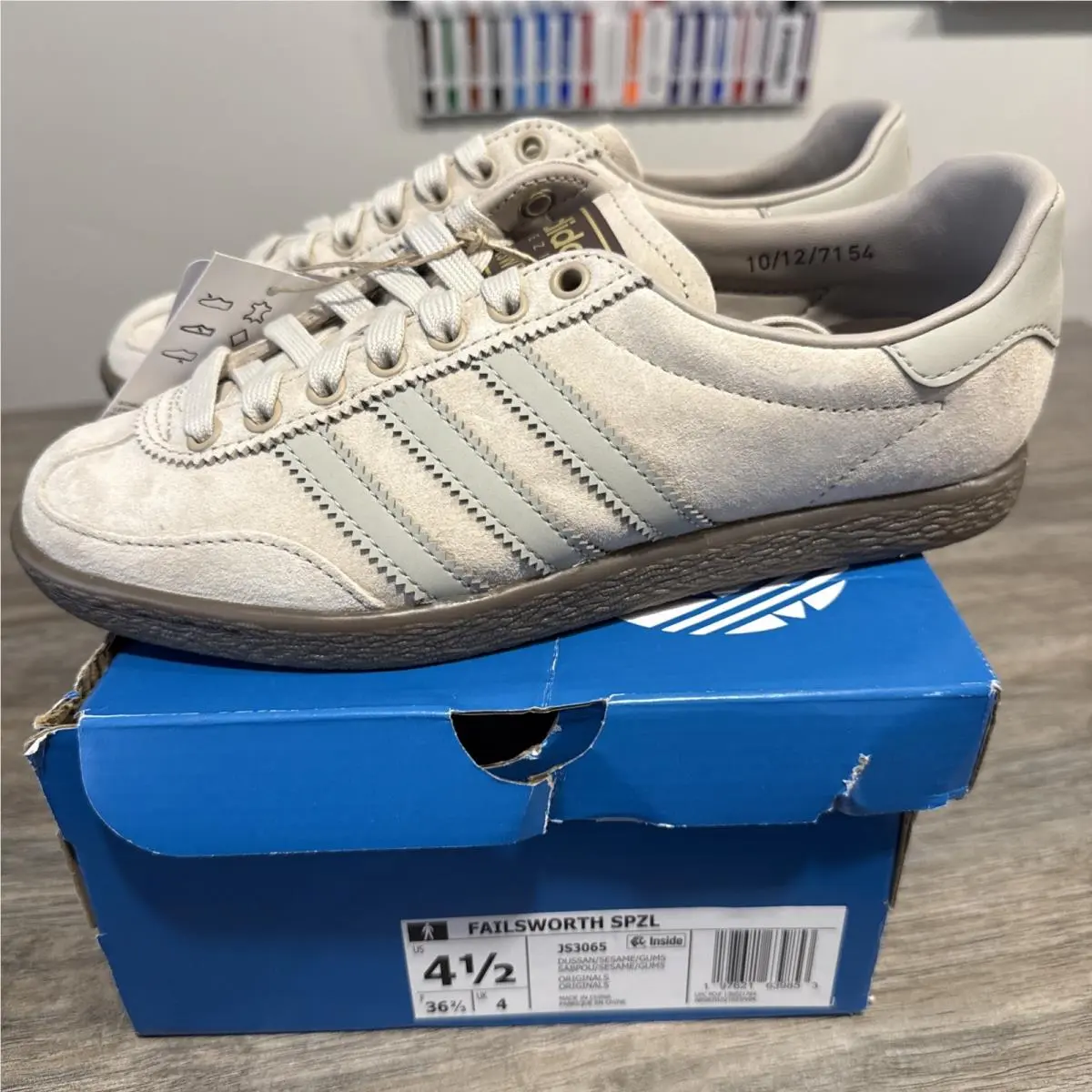 Spzl Failsworth Dust Sand Beige Suede UK 4 US 4.5 JS3065 by Adidas