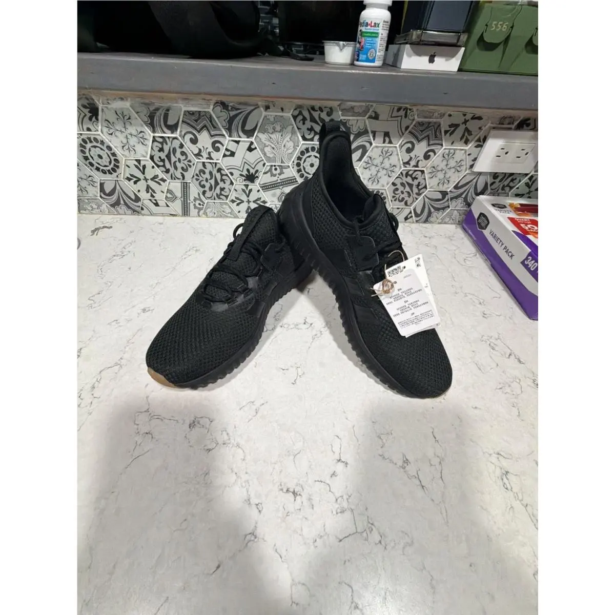 Kaptir 4.0 Men`s Running Shoes Core Black/gum SZ 9.5 by Adidas