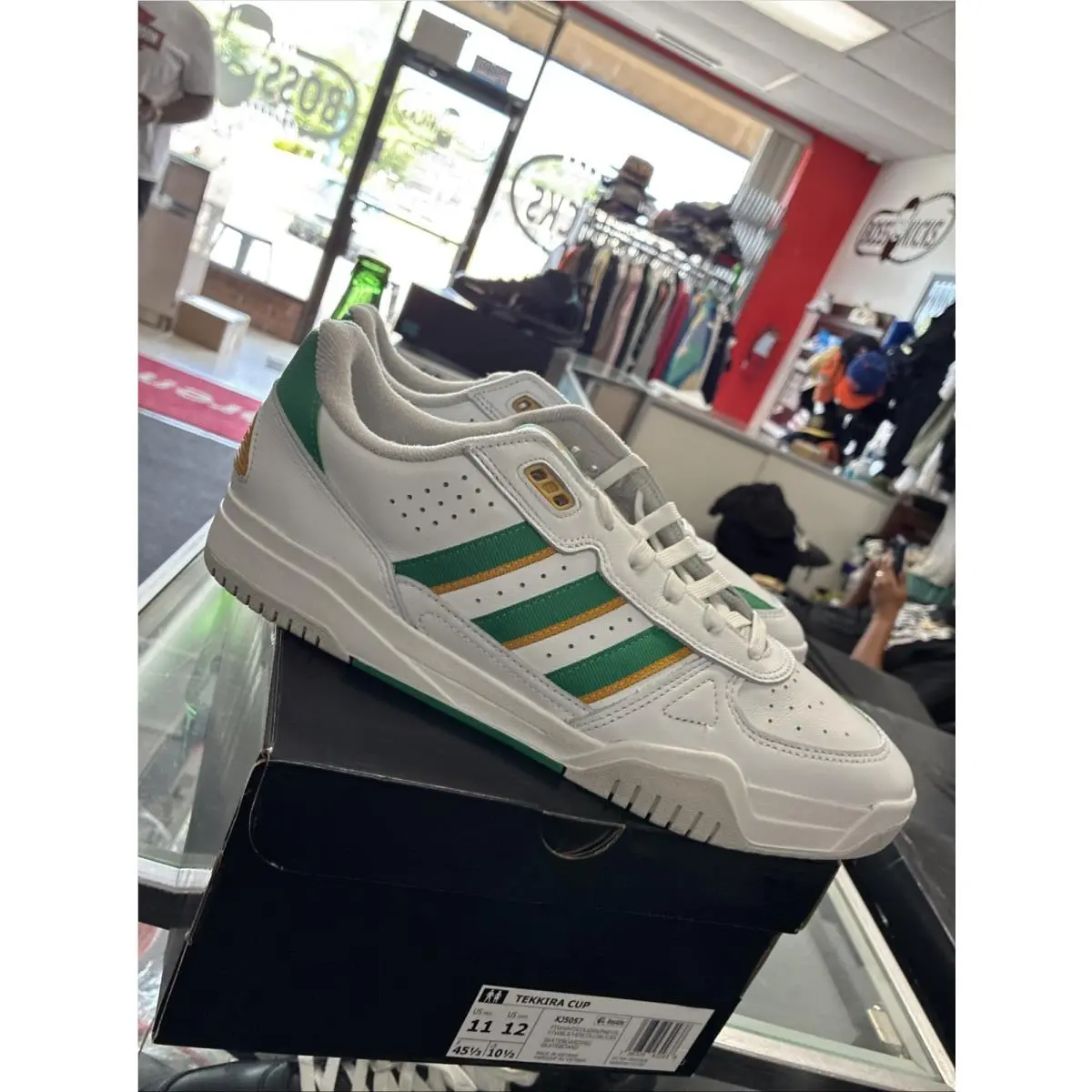 Men`s  Tekkira Cup KJ5057 SZ 11 Green White by Adidas