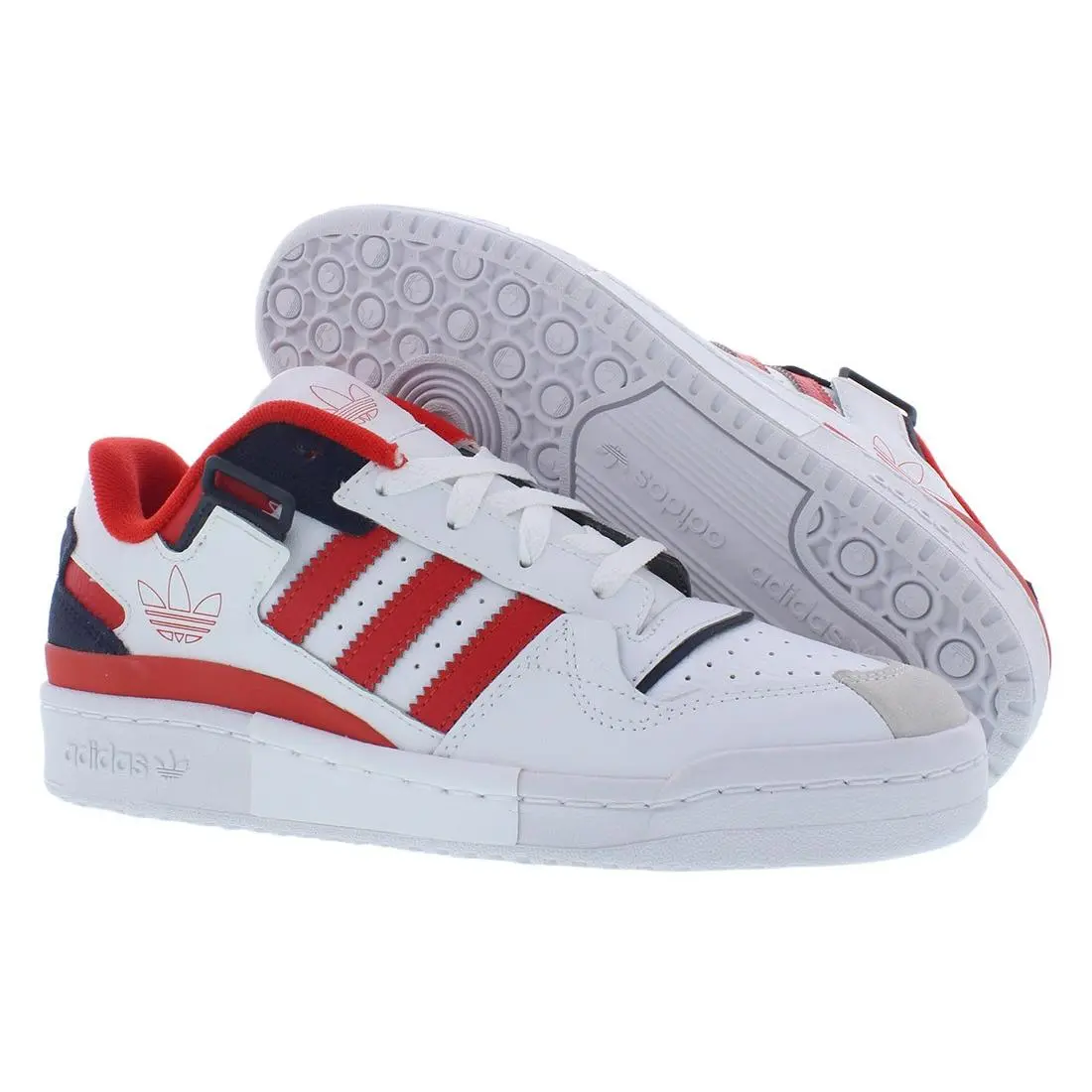 Forum Exhibit Low Mens Shoes Size 10.5 Color: White/red/blue by Adidas