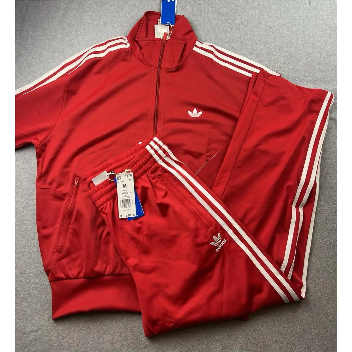 Originals Firebird Men’s Track Suit Jacket Pants Size Medium Red by Adidas