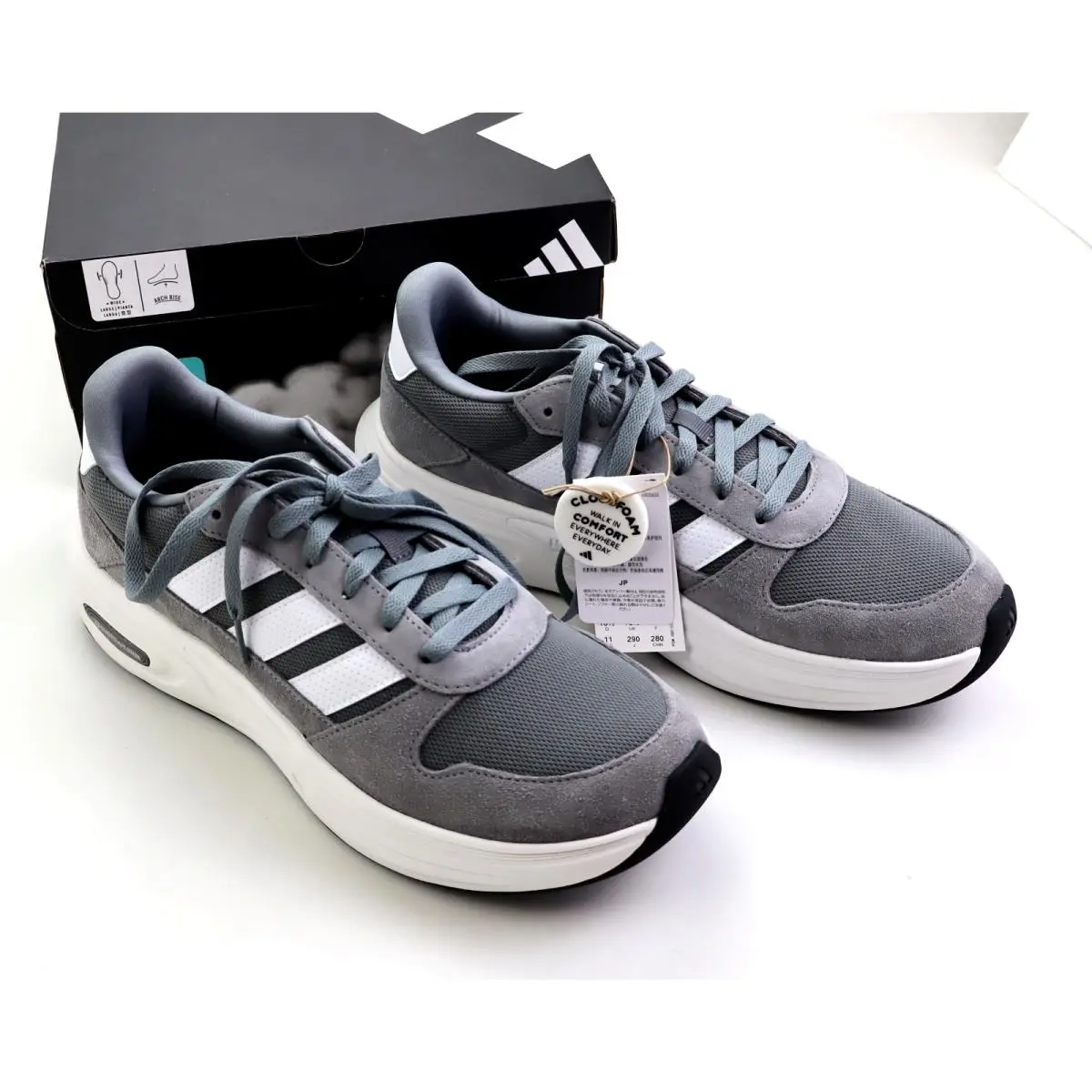 Cloudfoam Cuxxion 80S KJ4265 Men`s Shoes Size 9.5 Wide Sneakers Comfort by Adidas