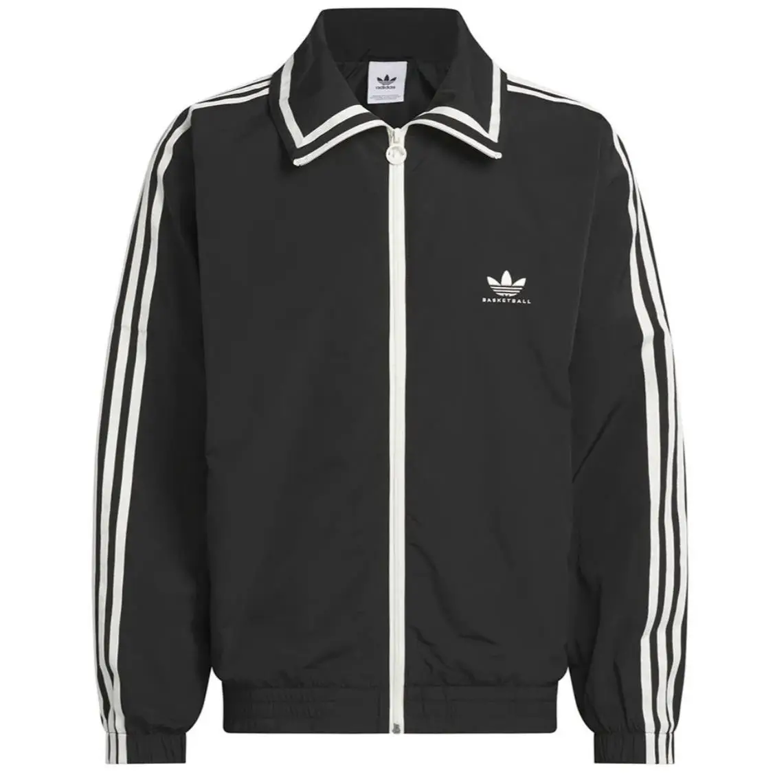 Originals Basketball Shell Track Jacket Unisex 2XL Black / Ivory JD5197 by Adidas