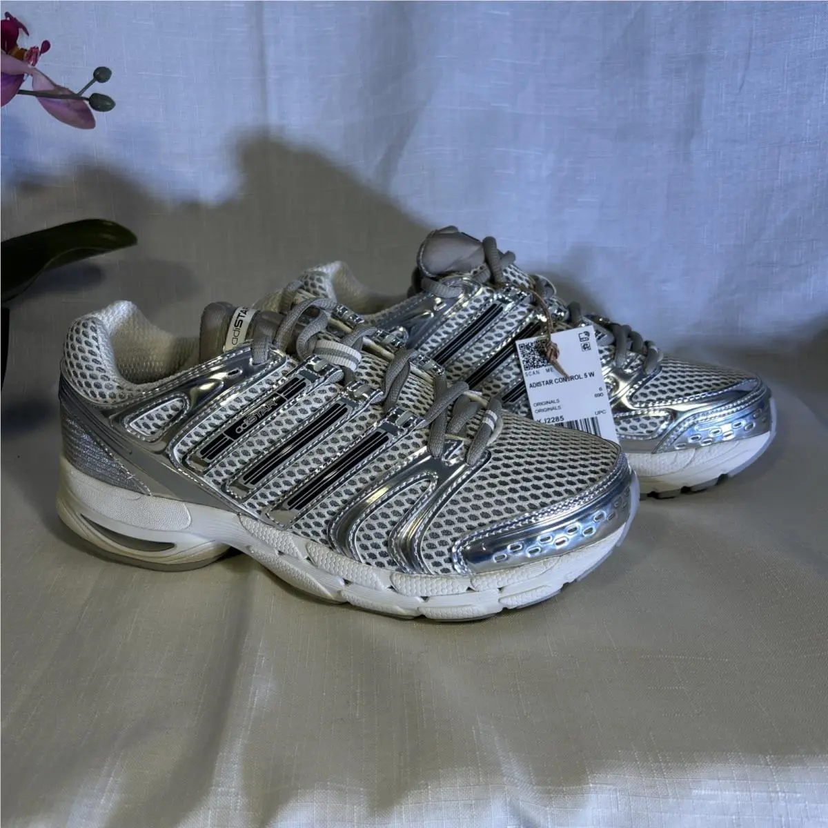 Adidas shoes - adidas Adistar Control 5 - Adistar Control - KJ2285 - White/Silver 2