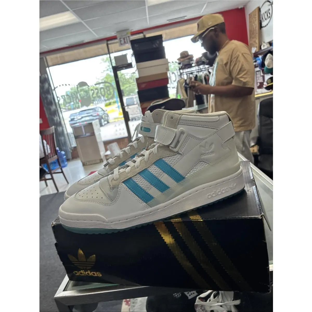 Adidas shoes - adidas Originals - Originals - H01019 - Footwear White/ Signal Cyan/ Grey One (UPC: 195732987863) 8