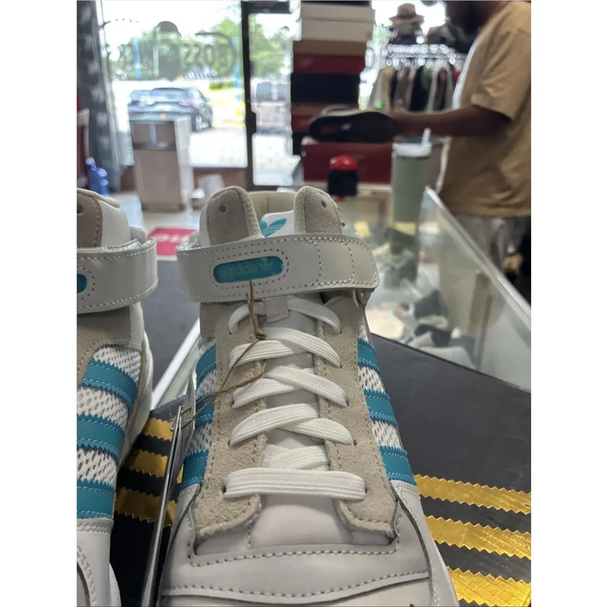 Adidas shoes - adidas Originals - Originals - H01019 - Footwear White/ Signal Cyan/ Grey One (UPC: 195732987863) 2