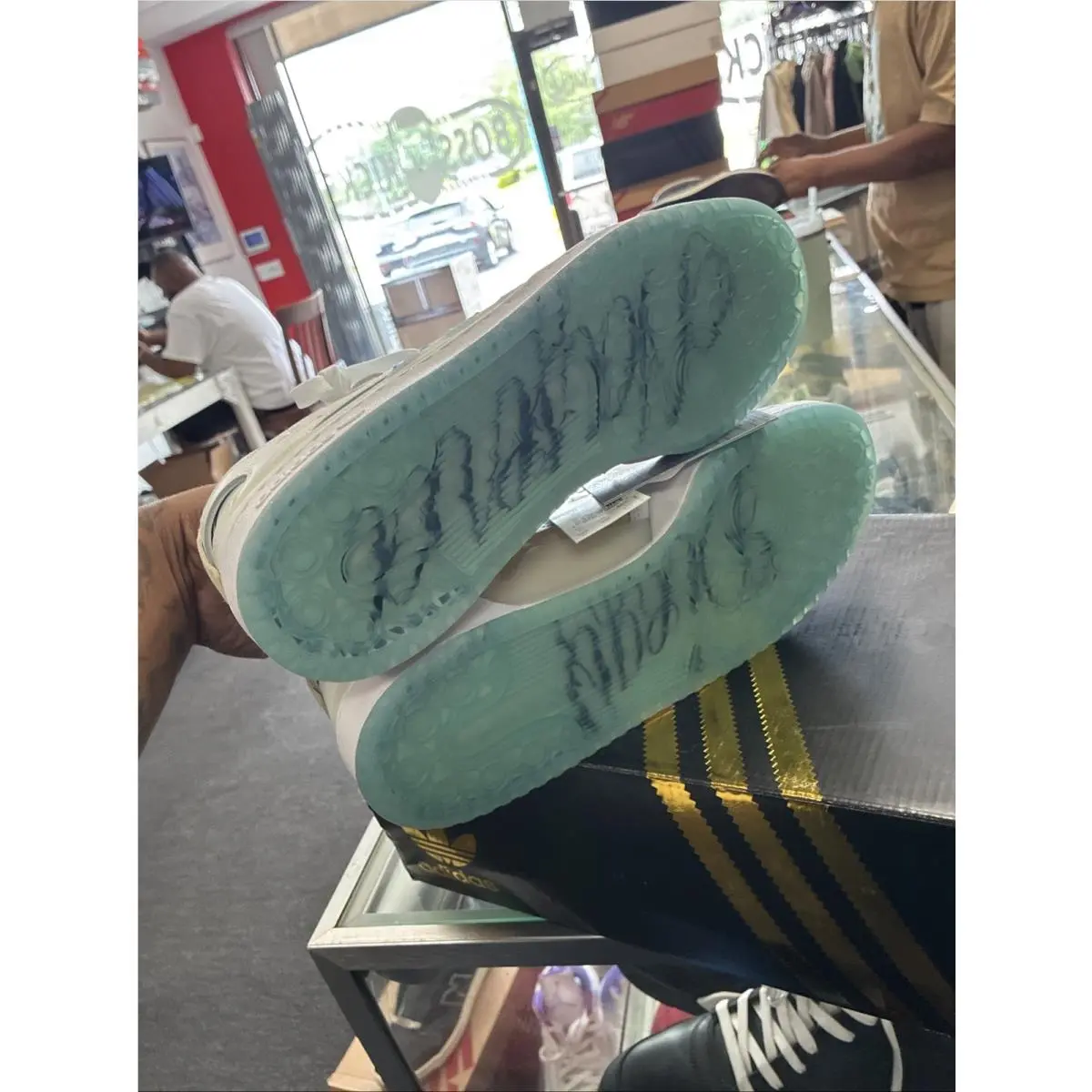 Adidas shoes - adidas Originals - Originals - H01019 - Footwear White/ Signal Cyan/ Grey One (UPC: 195732987863) 6