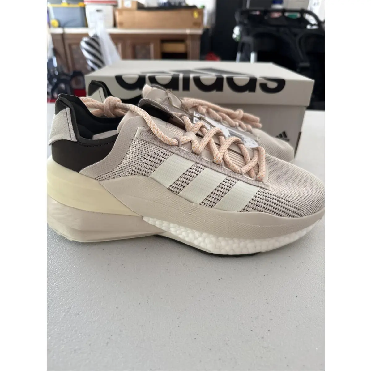 Size 9.5 -  Avryn X Wonder White Shadow Olive W by Adidas