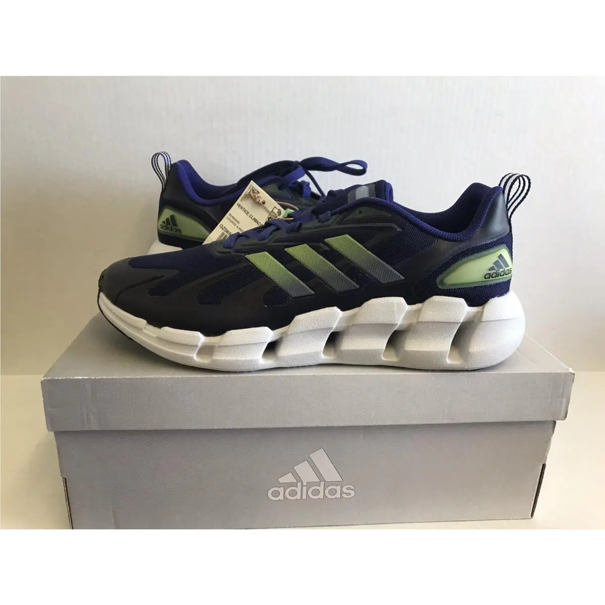 Adidas Ventice Climacool Men’s Size 9 Navy Blue Green Running Shoes Athletic