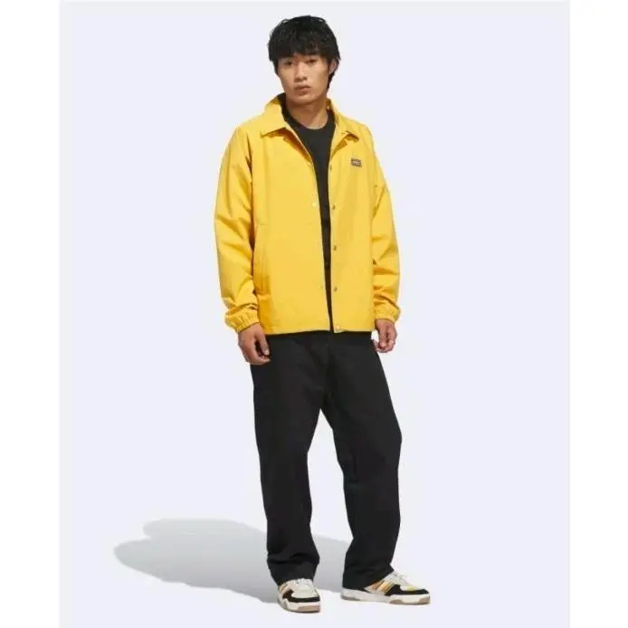 Unisex Skateboarding Coach Jacket Size Large Yellow by Adidas