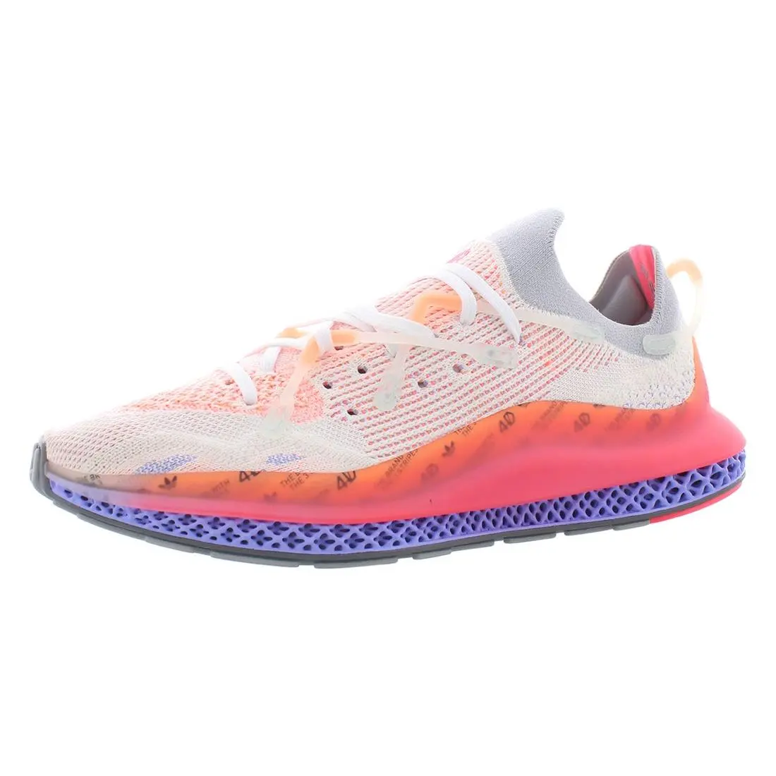 Adidas Originals 4D Fusio Mens Shoes Size 5 Color: White/peach Fusion/purple