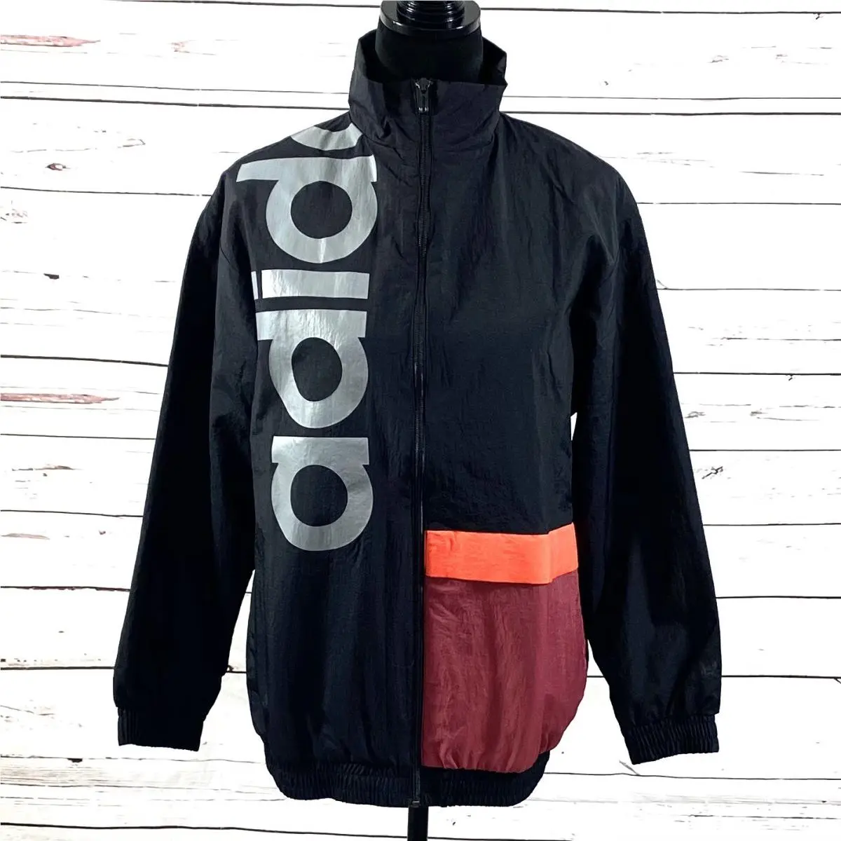 Jacket Women’s Small Black Signature Logo Full Zip Track Jacket by Adidas