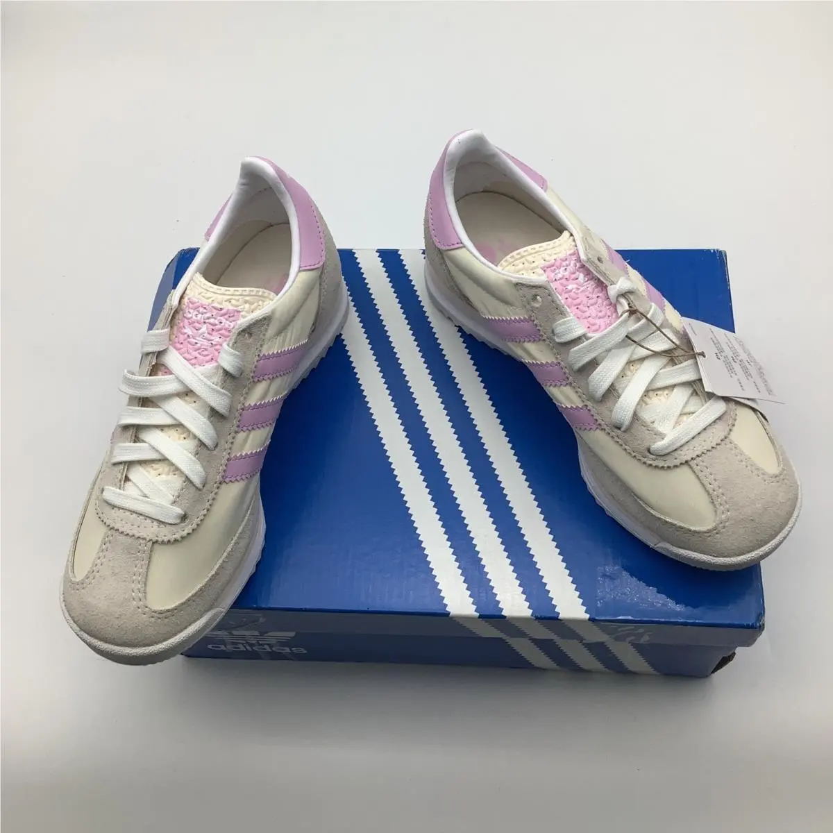 Originals SL 72 RS J Sneakers Kids Size 3.5 Cream Lilac White Shoes by Adidas