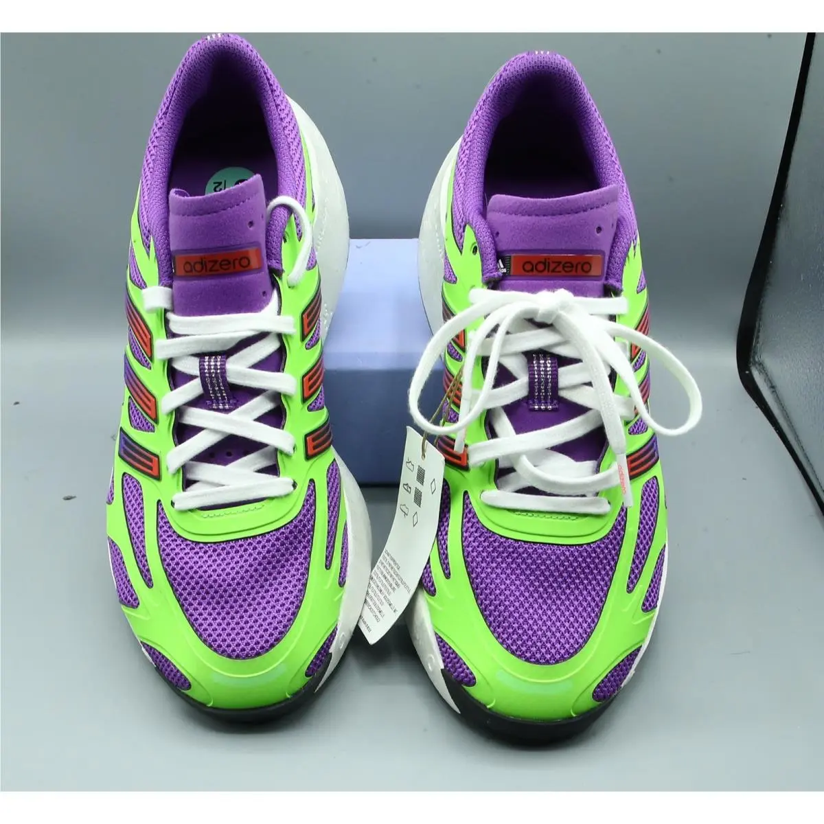 Adizero Aruku W Lucid Lime Court Purple Running Shoes JP5566 Womens 8.5 by Adidas