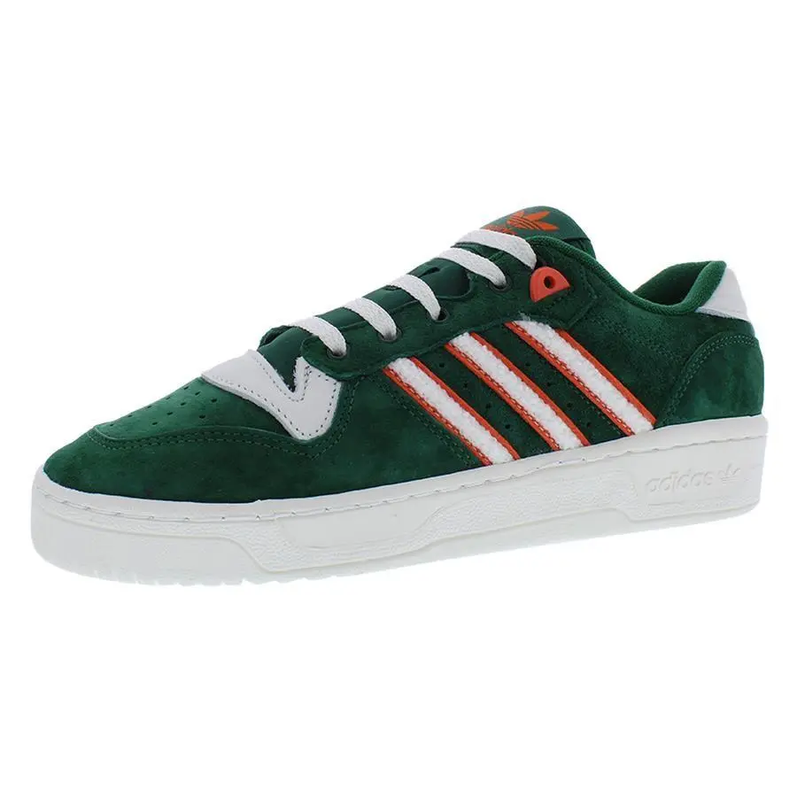 Adidas shoes - Dark Green/Cloud White/Collegiate Orange, Main: Green (UPC: 196470861057) 3