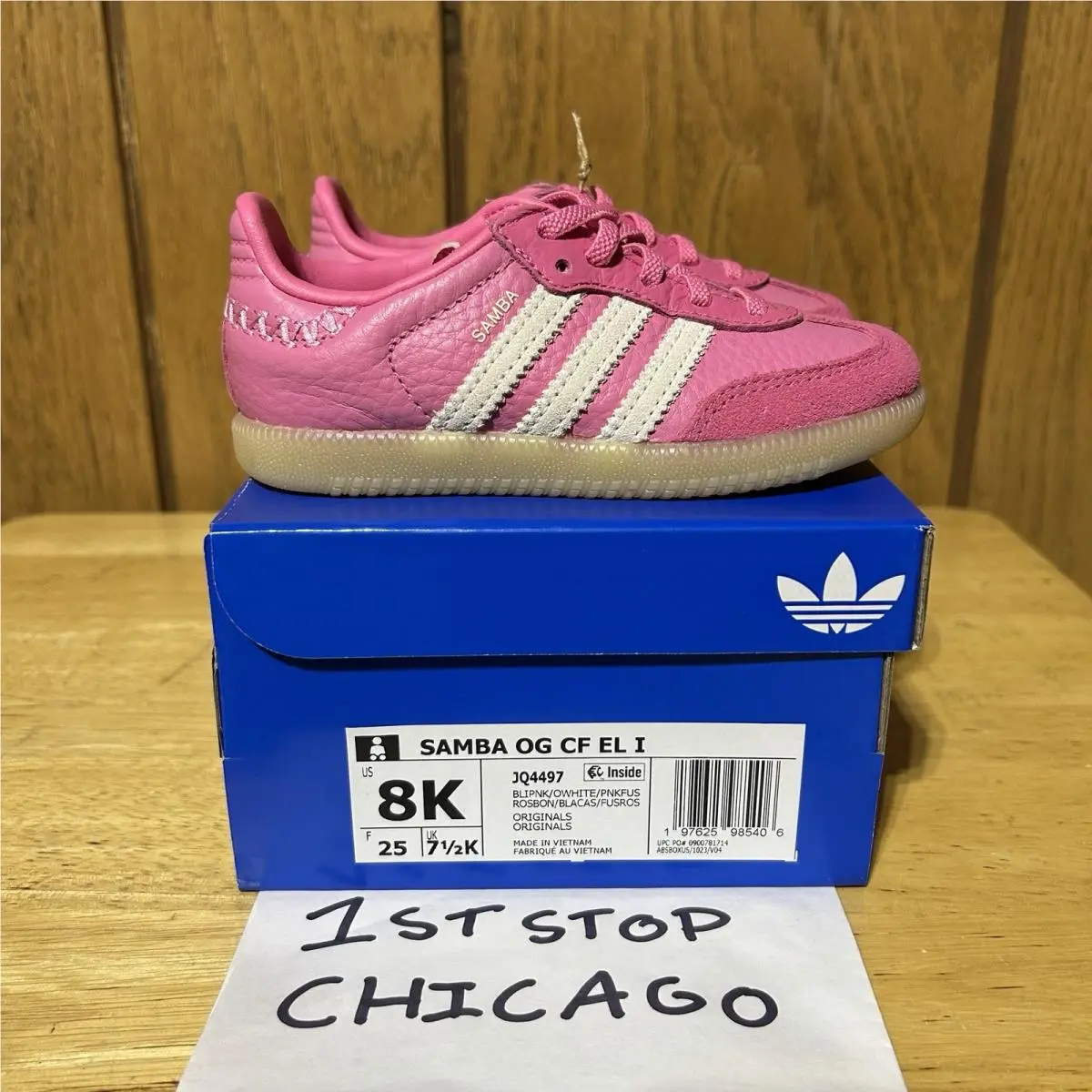 Originals Samba Pink Girls Athleisure JQ4497 TD Toddler Size 8K by Adidas