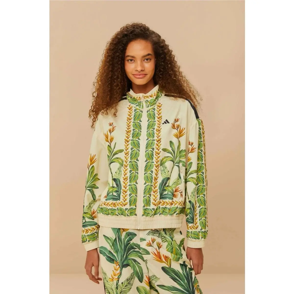 Vintage Retro  Farm Rio Floral y2k Track Running Jacket Xs by Adidas