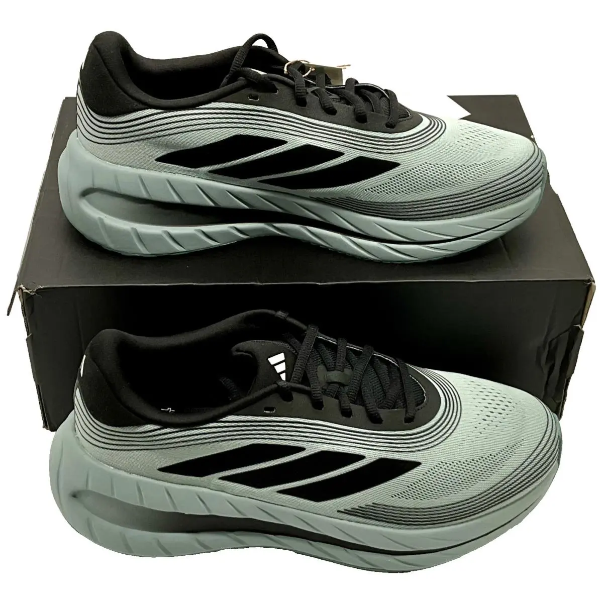 Adipure Shift Running Green Black Sneakers Shoes KJ9402 Men 9.5 Wmn 10.5 by Adidas