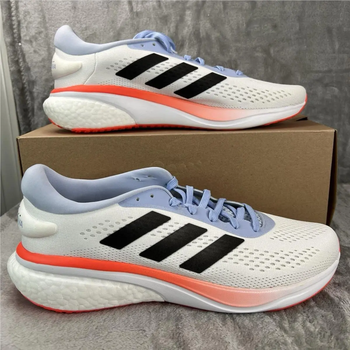 Supernova 2 W Sneakers Womens 11 White Black Solar Red Running Shoes by Adidas