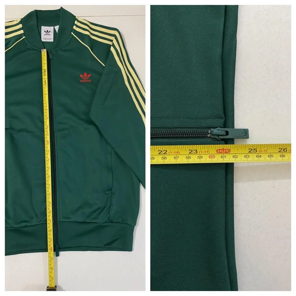 Adidas clothing - Collegiate Green Powder Yellow 9