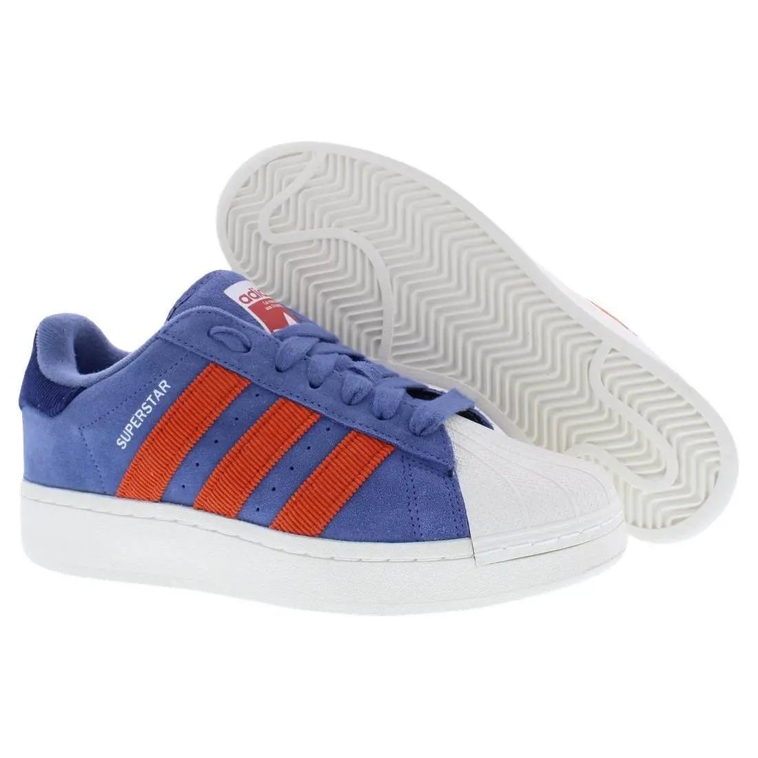 Adidas Superstar Xlg Suede Mens Shoes Size 12 Color: Crew Blue/red - Crew Blue/Red, Main: Blue