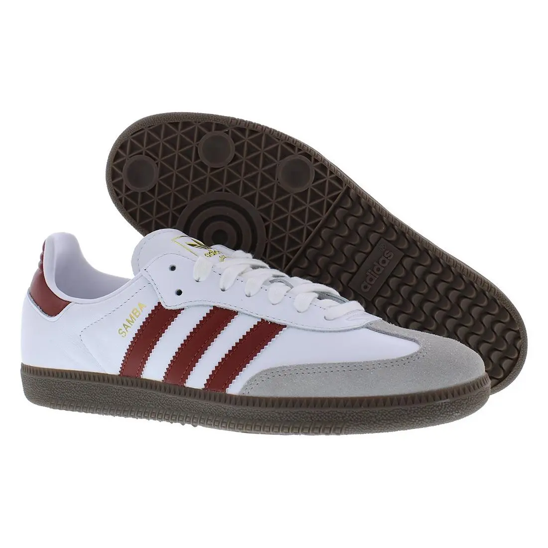 Samba OG Mens Shoes Size 8 Color: White/preloved Ruby by Adidas