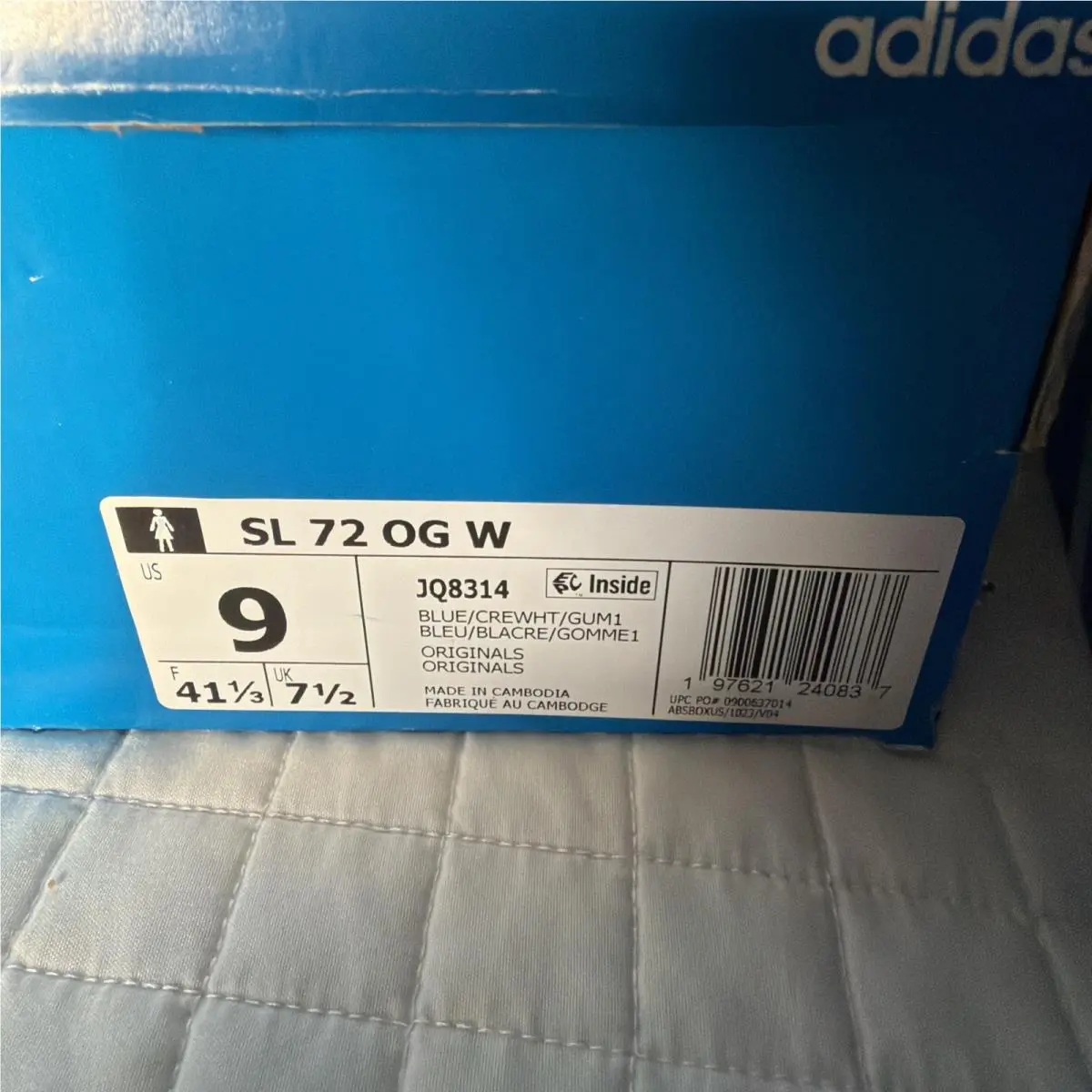 Adidas shoes - adidas SL 72 - Blue/Crew White (UPC: 0197621240899) 5