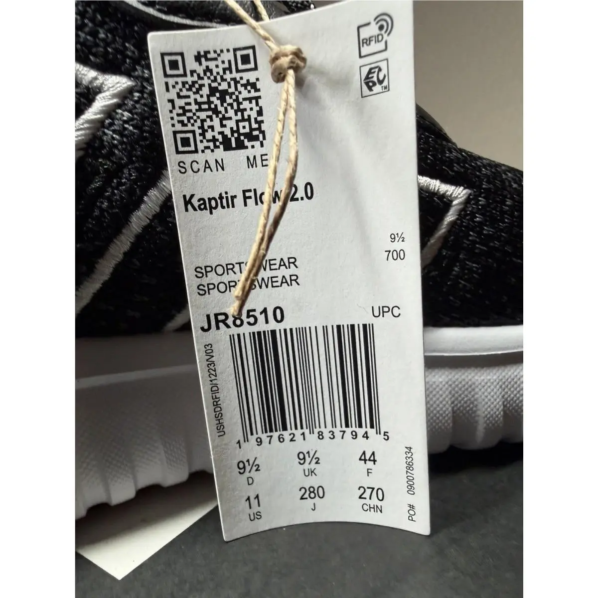 Adidas shoes - Kaptir Flow 2.0 - Kaptir Flow - JR8510 - Black (UPC: 0197621837945) 0